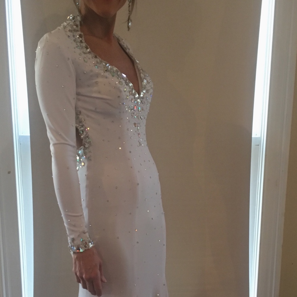 Beautiful formal jersey beaded gown.